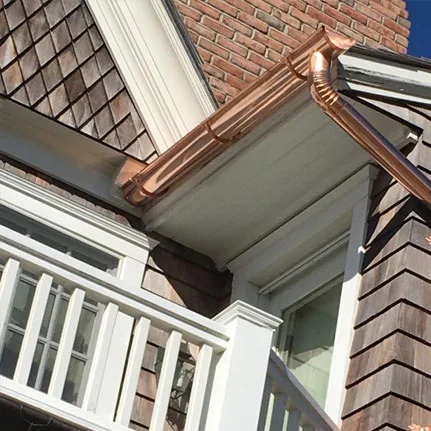 copper gutter installation Sagaponack ny